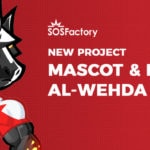 al-wehda logotipo y mascota deportiva