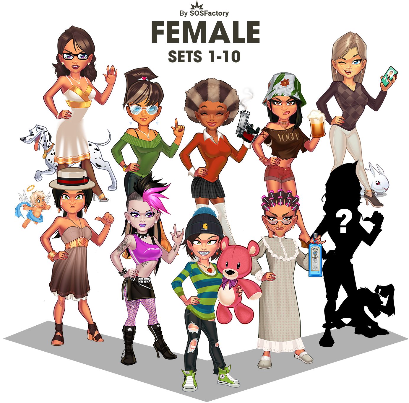 female avatars create